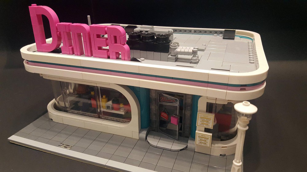 LEGO MOC Downtown Diner Redesign by | Rebrickable Build LEGO