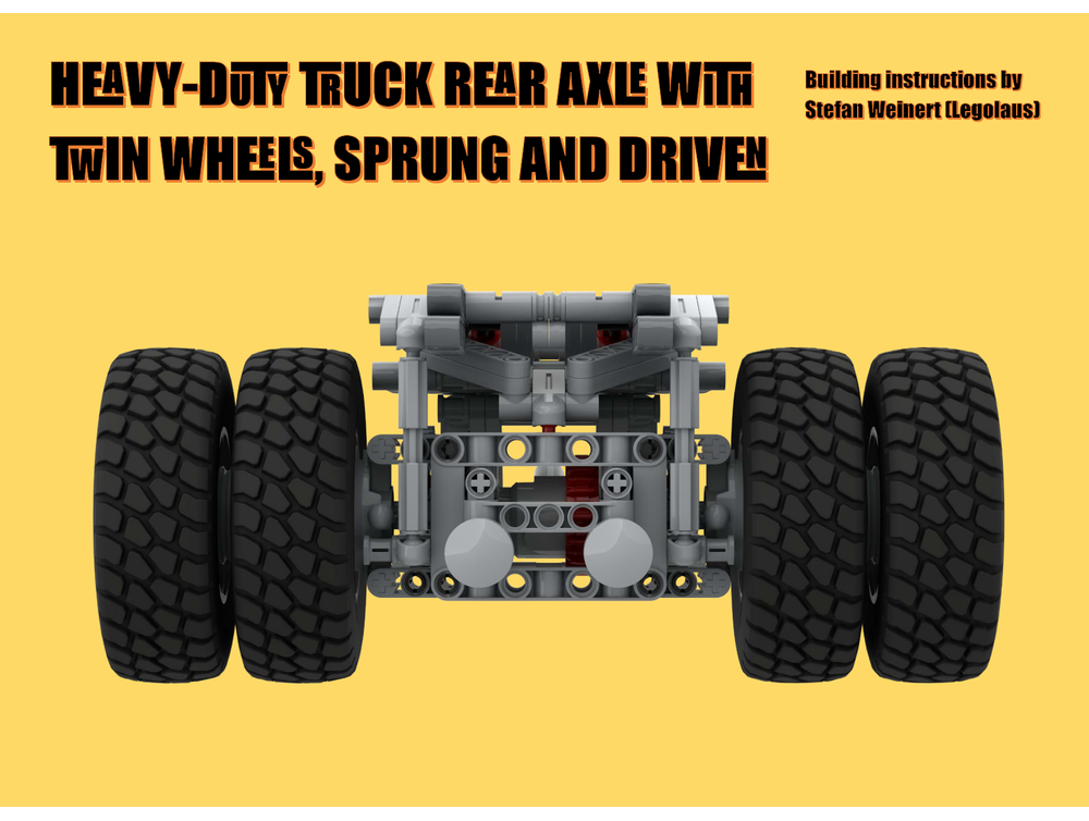 LEGO MOC-250491 Heavy-Duty Rear Axle with Twin Wheels, sprung and ...
