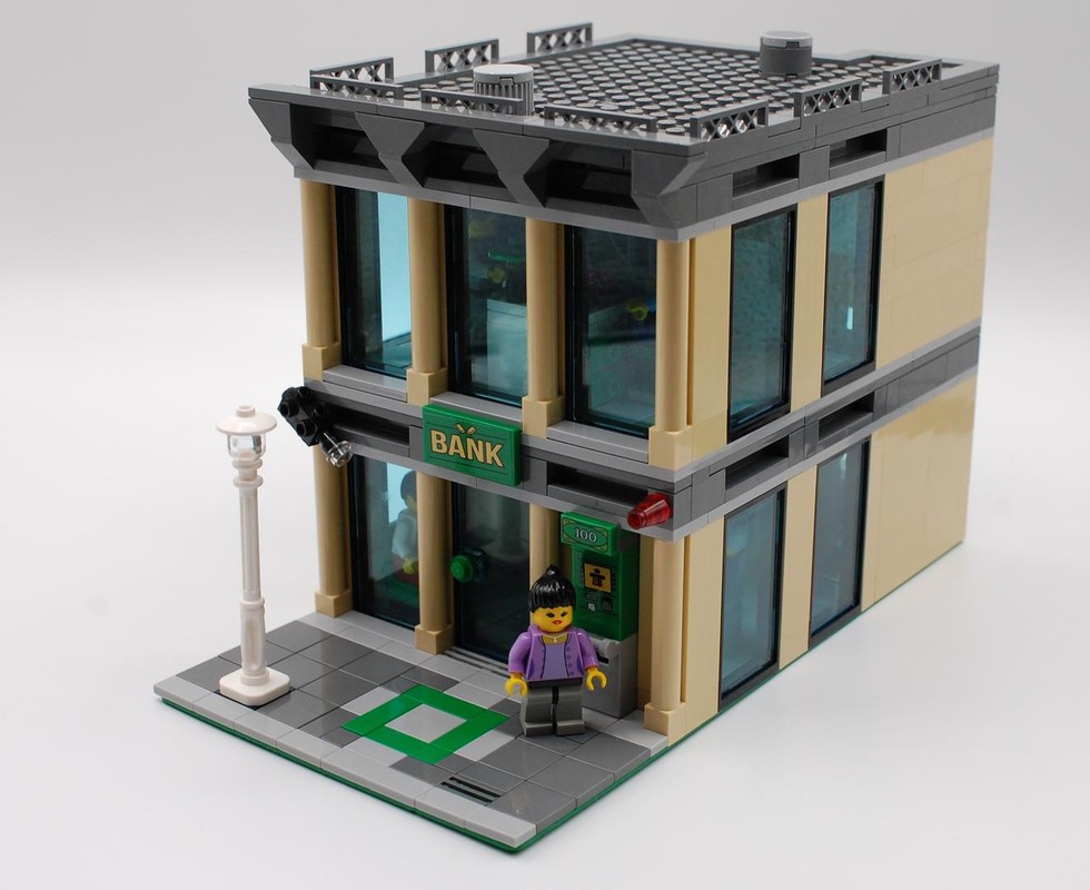 LEGO MOC City Bank branch by TwoStepsAhead Rebrickable Build