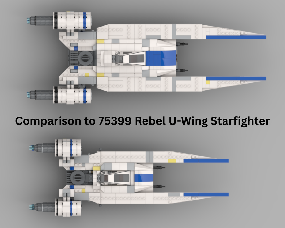 LEGO MOC-250967 Bigger UT-60D Starfighter & Rebel Troop Cart (2x