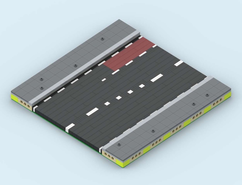 LEGO MOC-251120 MILS Road Straight 20 Studs Wide with the End of a Bike ...