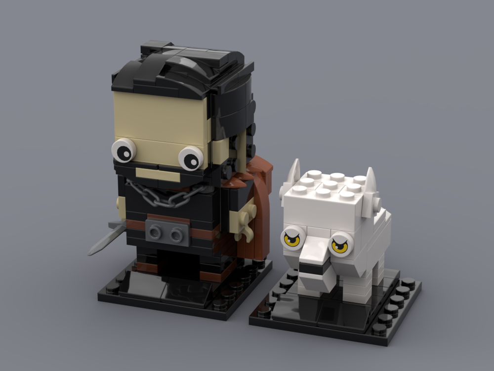 møbel Accor tackle LEGO MOC Game of Thrones - Brickheadz - Jon Snow with Ghost by SpiderTom89  | Rebrickable - Build with LEGO