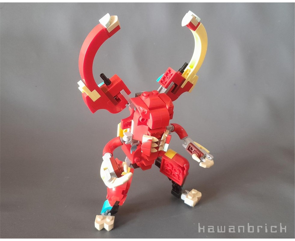 LEGO MOC-251535 Red 'Pinsir' by Kawanbrick | Rebrickable - Build with LEGO