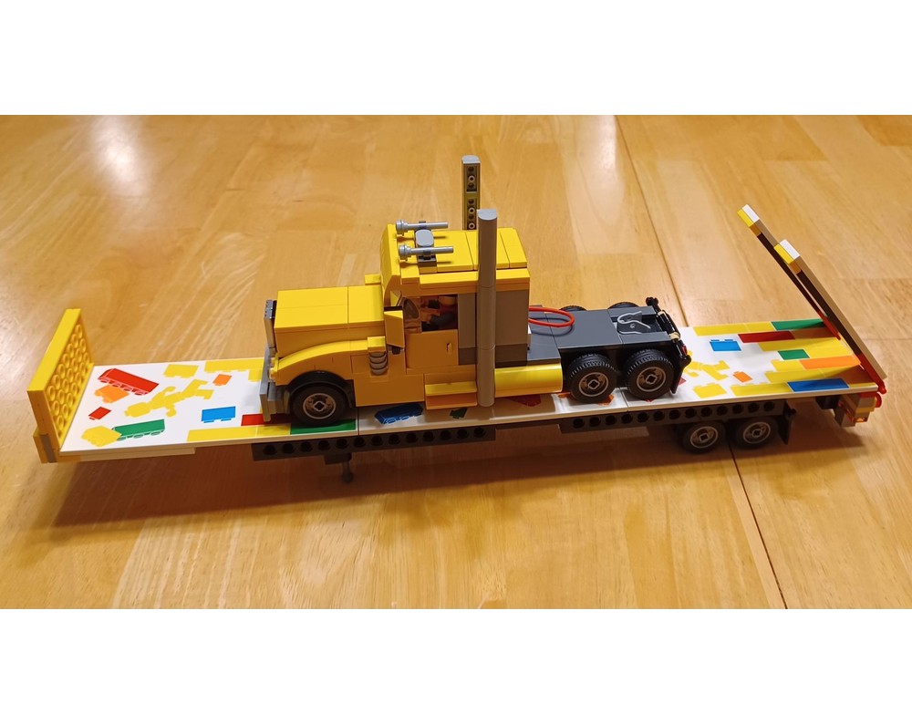 LEGO MOC-251645 Peterbilt Big Rig Tractor with Flatbed Trailer by ...