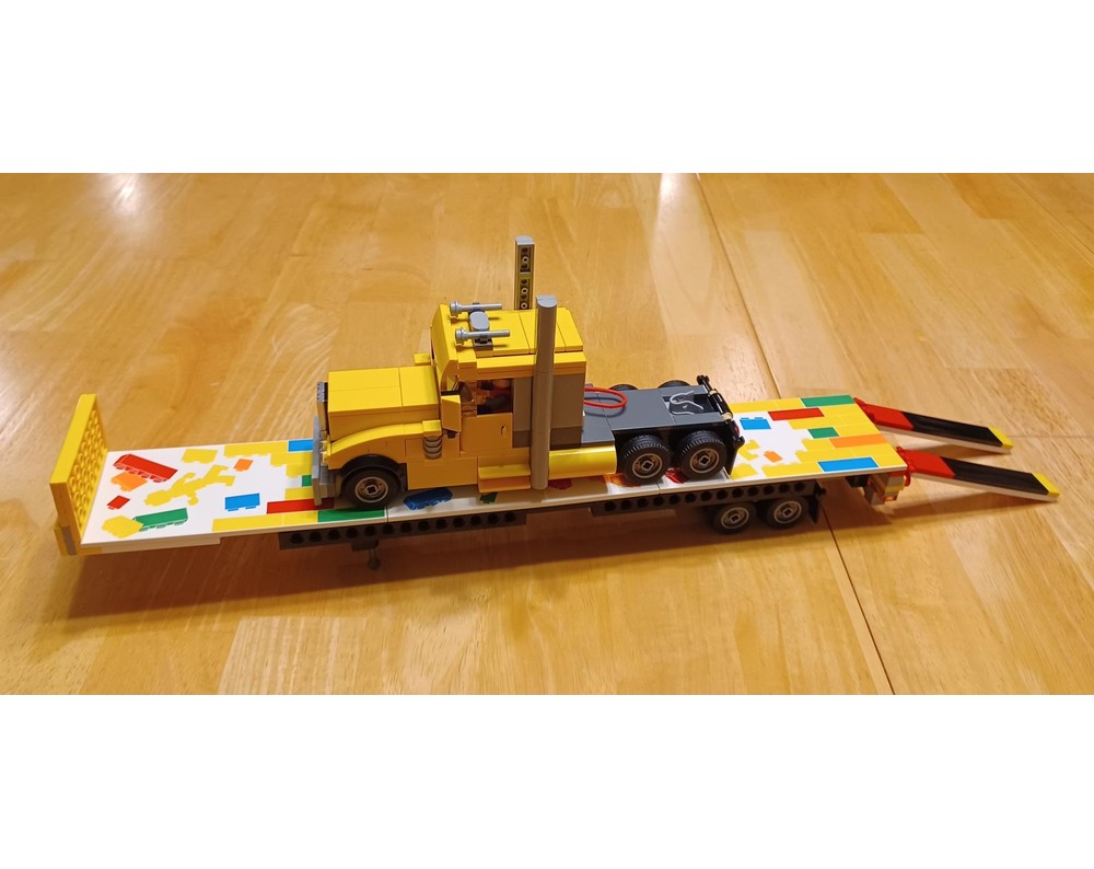 LEGO MOC-251645 Peterbilt Big Rig Tractor with Flatbed Trailer by ...