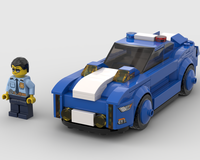 Police Car Ford Mustang GT Lego City (MOC Version 75871)