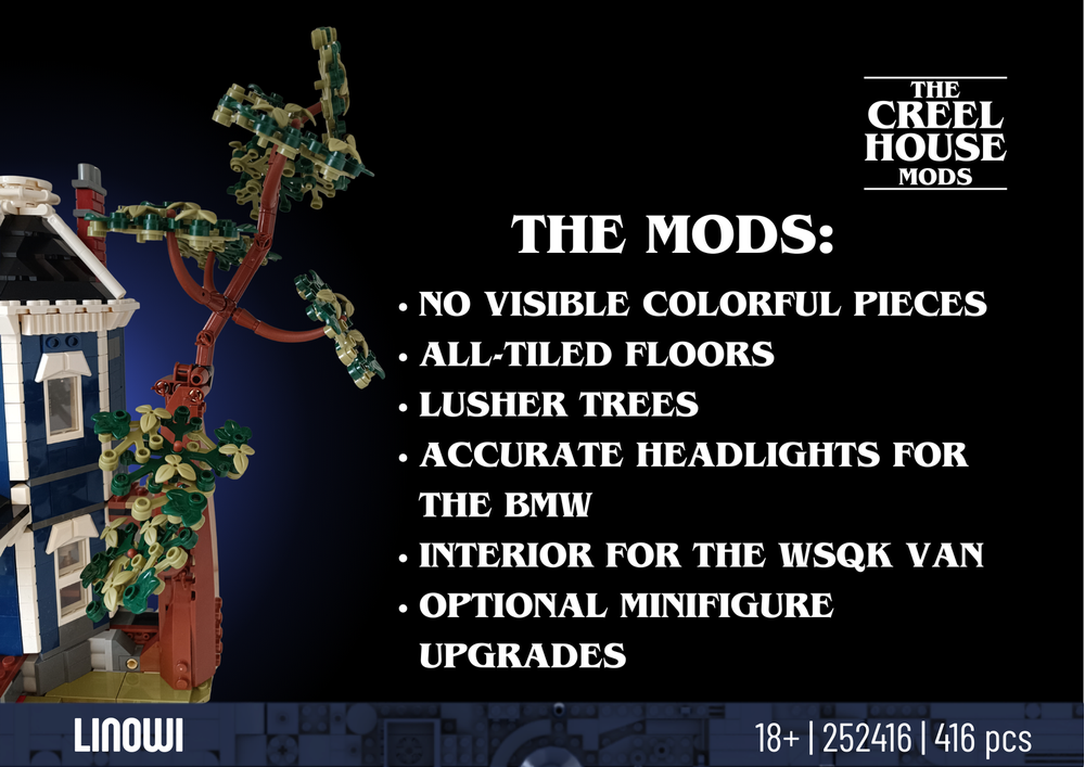 LEGO MOC-252416 11370 The Creel House - Modifications + Upgrades by ...