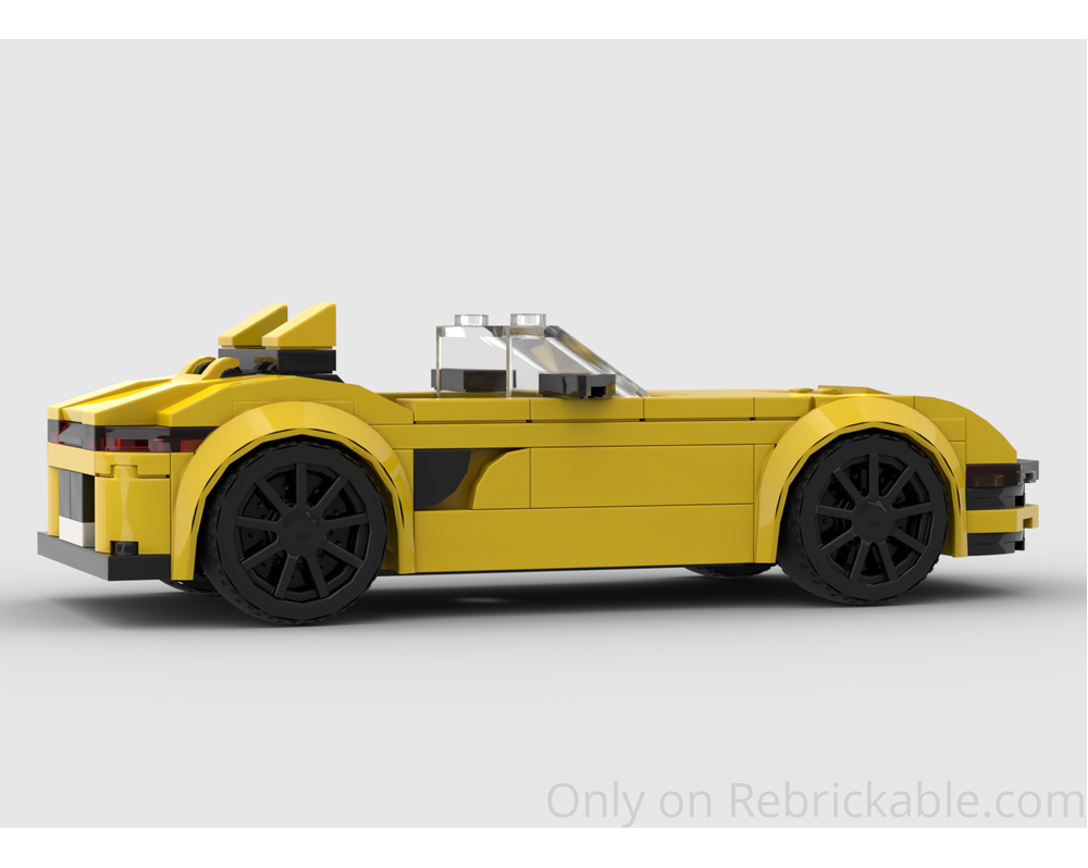 LEGO MOC-252471 Yellow Roadster Sports Car (6-wide) by ...