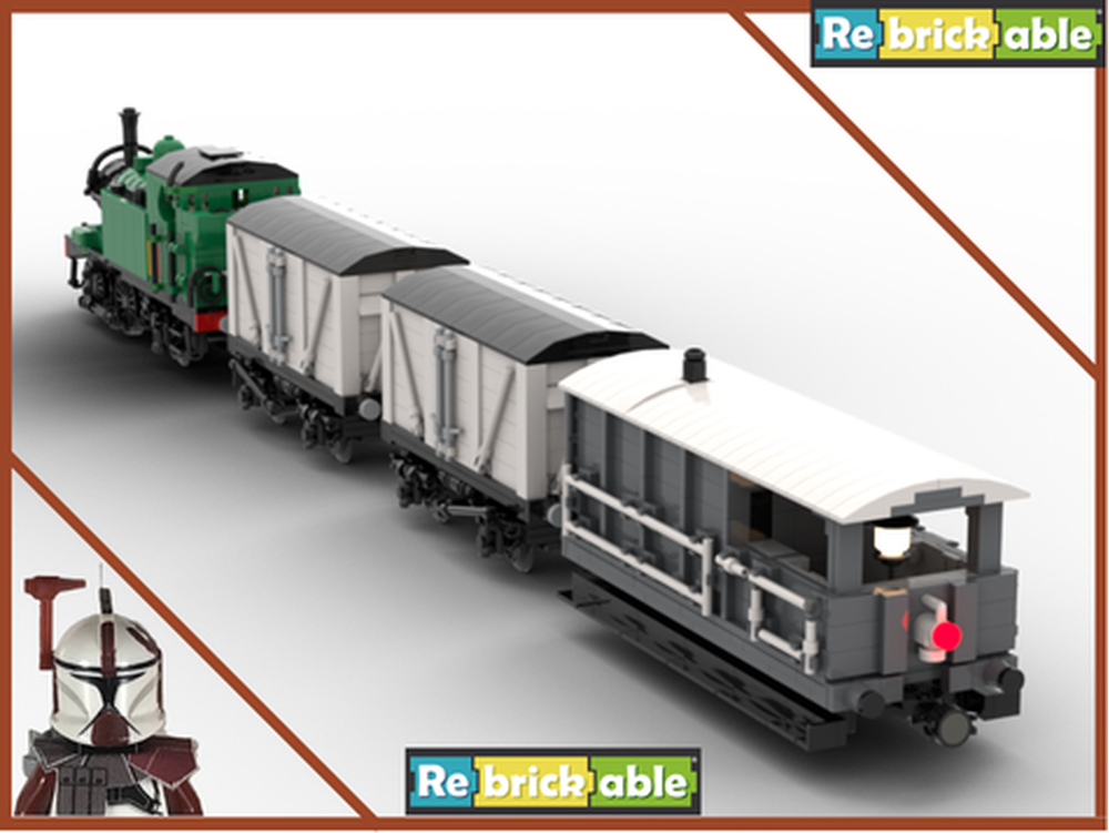 LEGO MOC-252486 (V2) (Brown) Vented Boxcar 7wide (old magnet couplers ...
