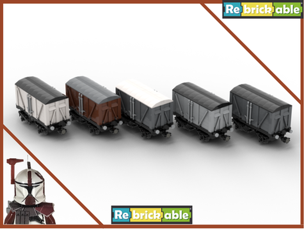 LEGO MOC-252659 (V2) Vented Boxcar 7wide Pack 1 (old magnet couplers ...