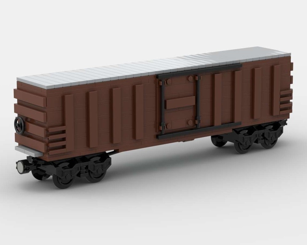 LEGO MOC-252886 50ft Boxcar Single Door by E-05 | Rebrickable - Build ...