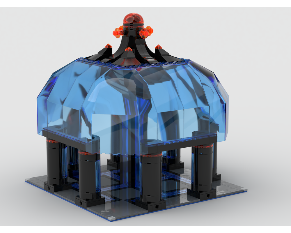 LEGO MOC25296 Blue Dome Square (Modular Buildings 2019) Rebrickable