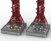 ZITIANYOUBUILD Launch Tower Mk I con cingolato motorizzato per Saturn V 21309 92176 MOC Build per bambini dai 18 anni in su