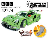 42224 Porsche 911 GT3 R REXY AO Racing Car RC MOD for Power Function & BuWizz Mortors