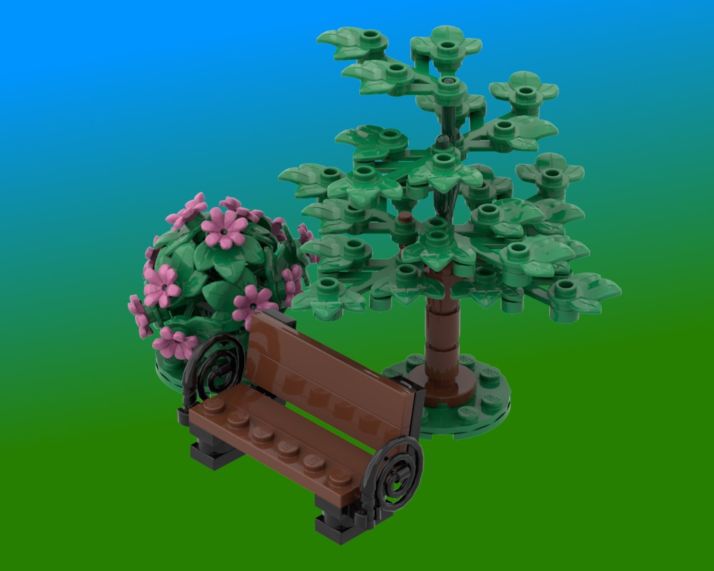LEGO MOC-253384 A Bench in a Park by GG125FR | Rebrickable - Build with ...