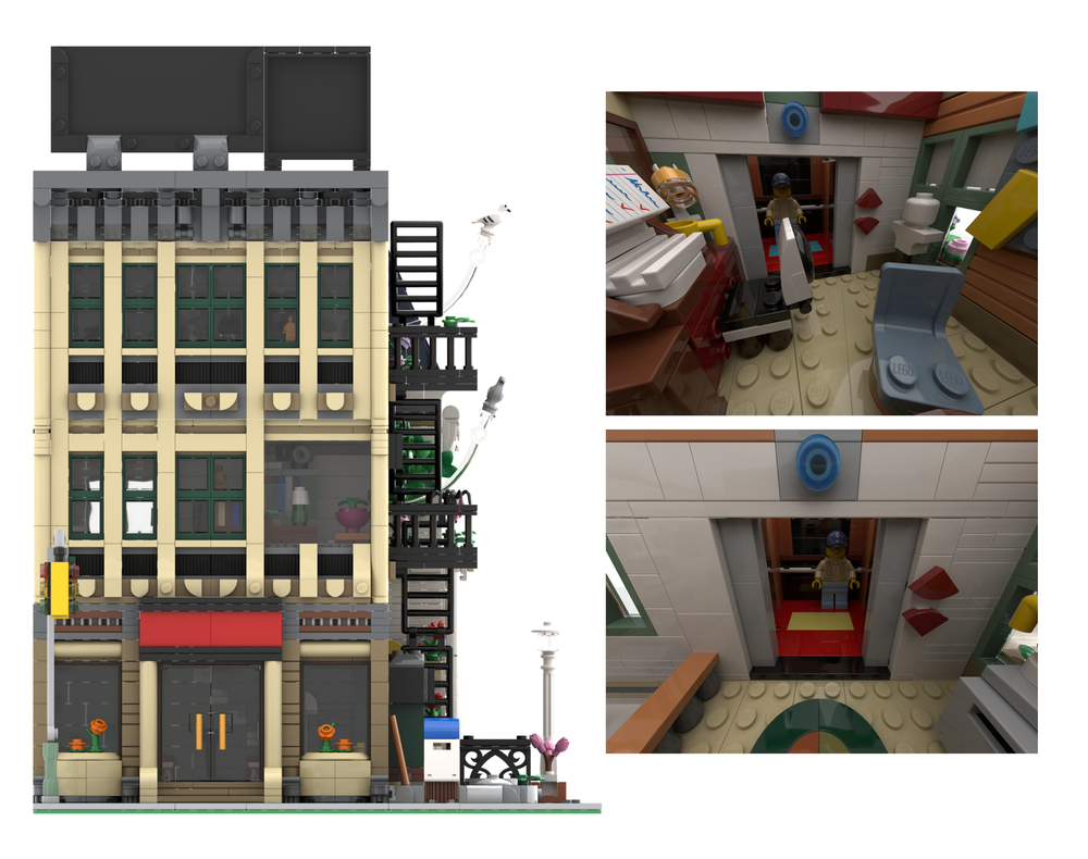 LEGO MOC-253417 Daily Bugle Modular and Art Shop - Corner Modular ...