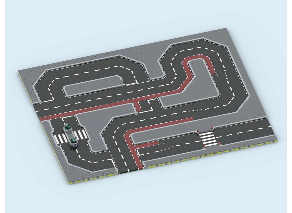 LEGO MOC-253528 MILS Road Intersection 20 Studs Wide with Bike Path and ...