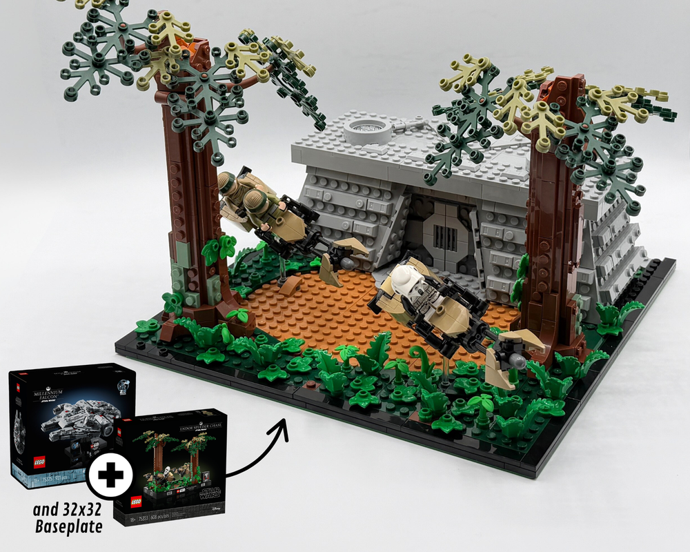 LEGO MOC-254029 Endor Bunker & Speeder Bike Chase (75375 + 75353 +