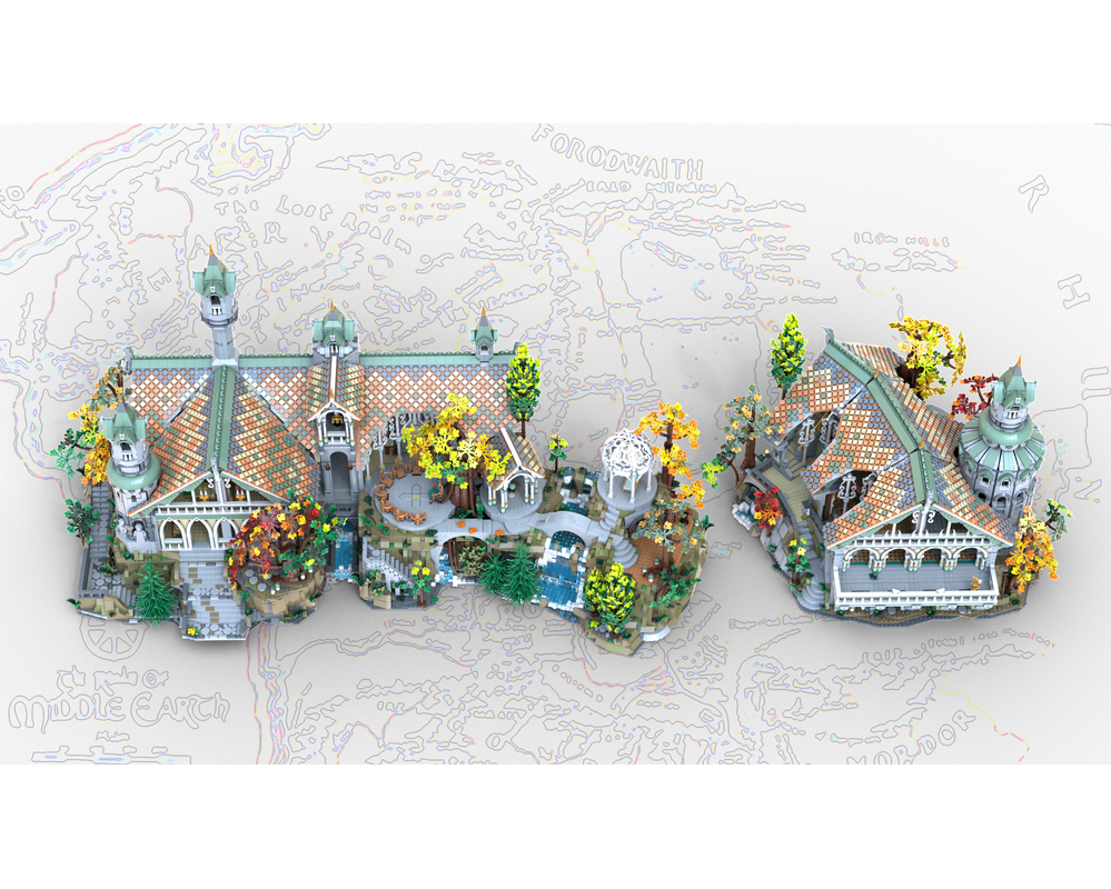 LEGO MOC-254135 Rivendell Tower Hall by Fanpeixi | Rebrickable