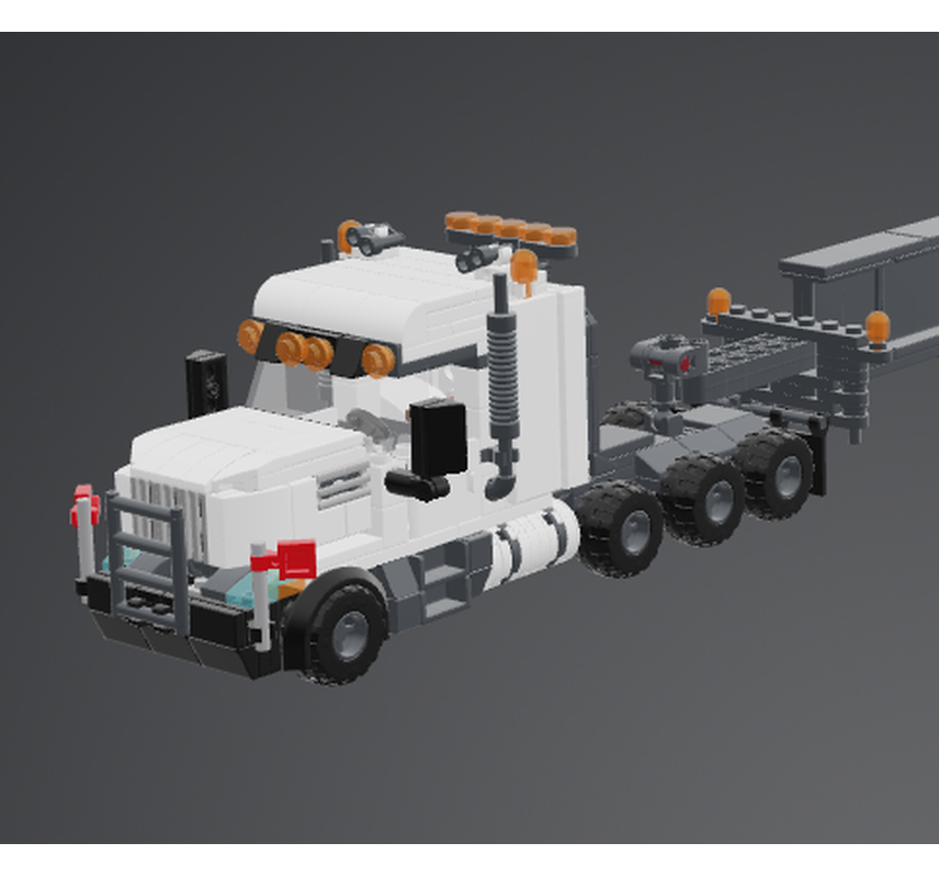 LEGO MOC-254235 Heavy Haul 8x4 Tractor with I-Beam Girder Trailer ...