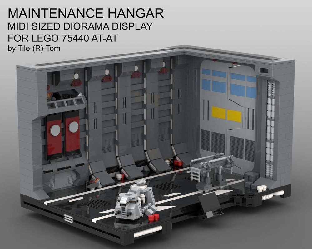 LEGO MOC-254313 Midi sized Maintenance Hangar Diorama Display for 75440 ...