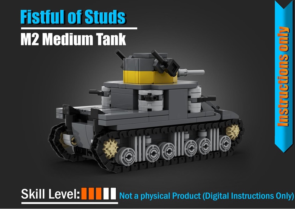 LEGO MOC-254353 M2 Medium Tank by FistfulofStuds | Rebrickable - Build ...
