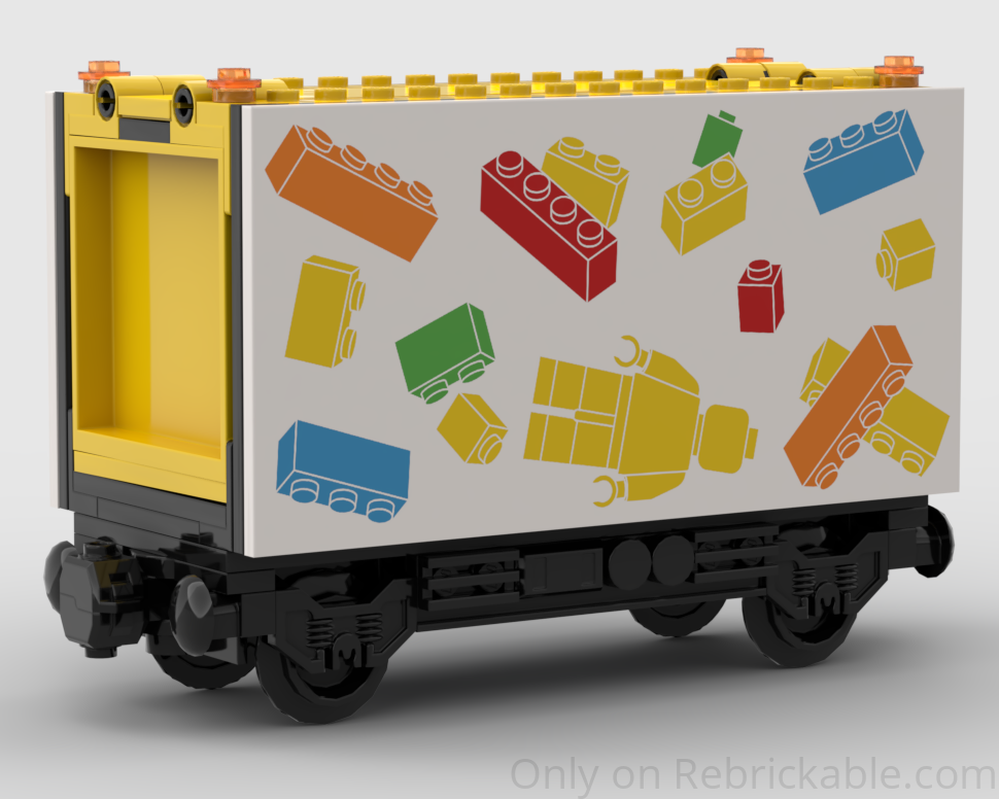 LEGO MOC-254689 Lego Cargo Train Box Car by DailyWeeklyBuilds ...