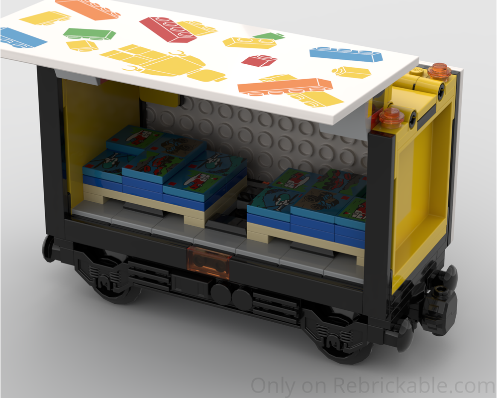 LEGO MOC-254689 Lego Cargo Train Box Car by DailyWeeklyBuilds ...