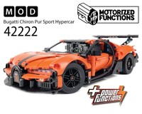 42222 Bugatti Chiron Pur Sport Hypercar RC MOD for Power Function Motors