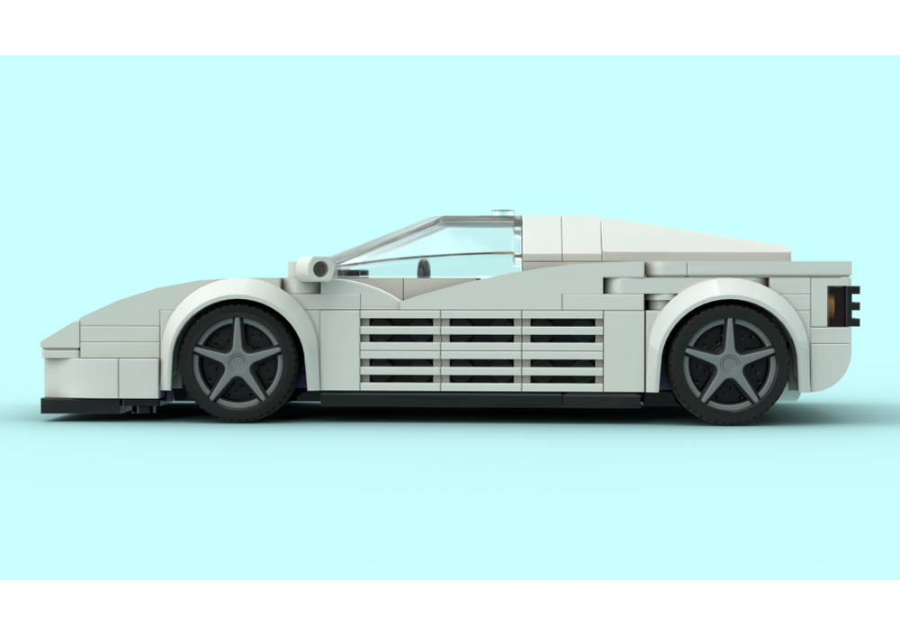 LEGO MOC-255078 8 front to 9 rear stud - Testarossa inspired by ...