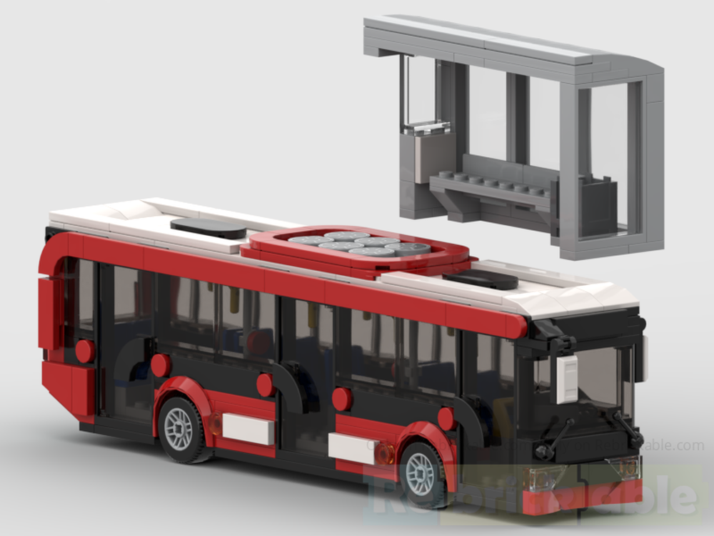 LEGO MOC-255178 City Bus and Shelter by kotska261 | Rebrickable - Build ...