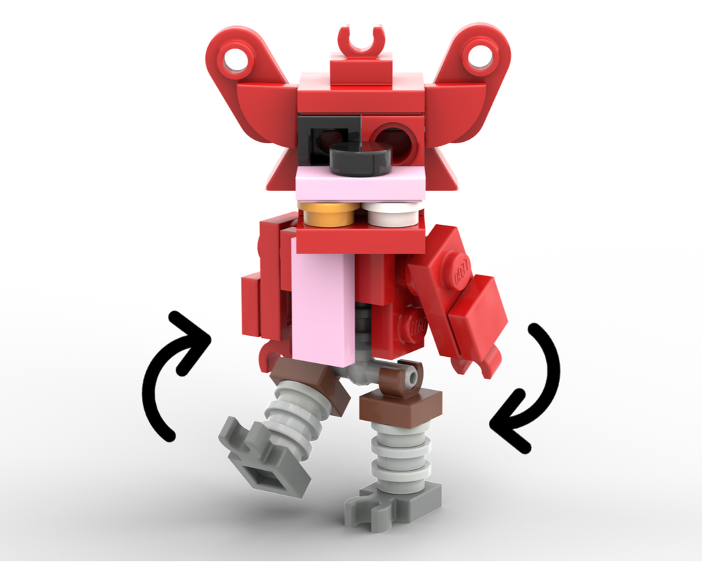 LEGO MOC-255322 FNaF 1 Foxy by CodaCytro | Rebrickable - Build with LEGO