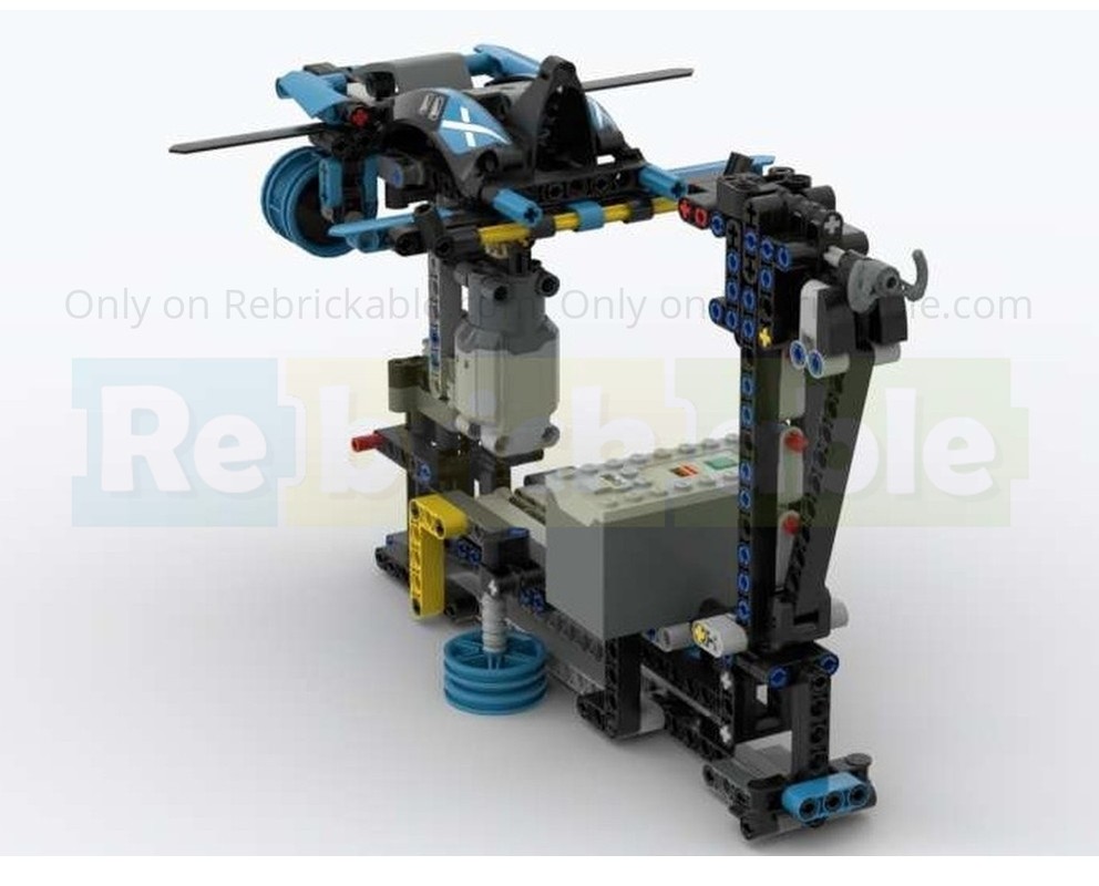 LEGO MOC-255427 Motorized Flight Simulator with Joystick Control (Blue ...