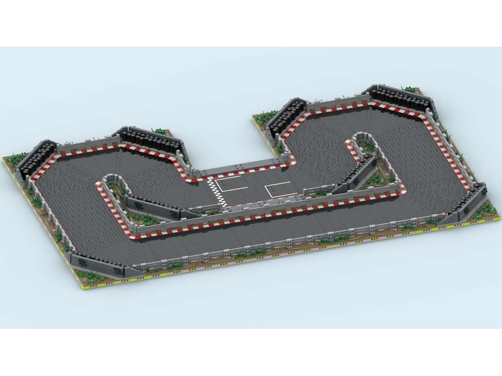 LEGO MOC-255640 MILS Racetrack Half Straight V1 by Bricktopolis ...