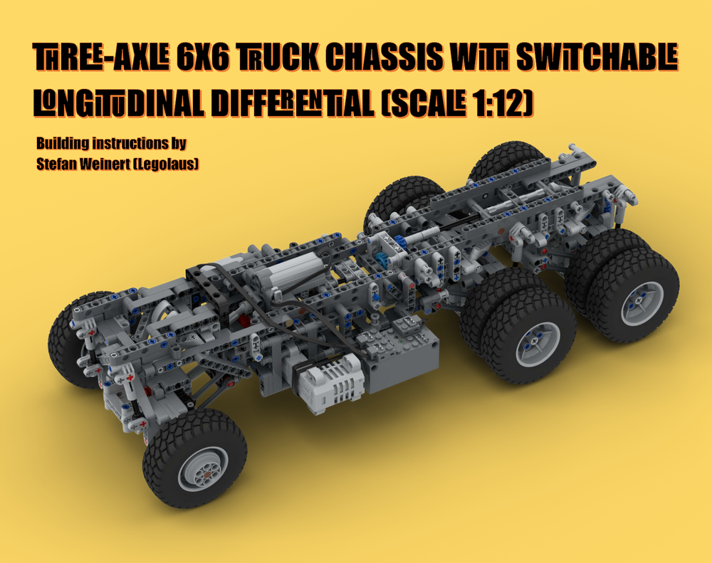 LEGO MOC-255826 Three-Axle 6x6 Truck Chassis With Switchable