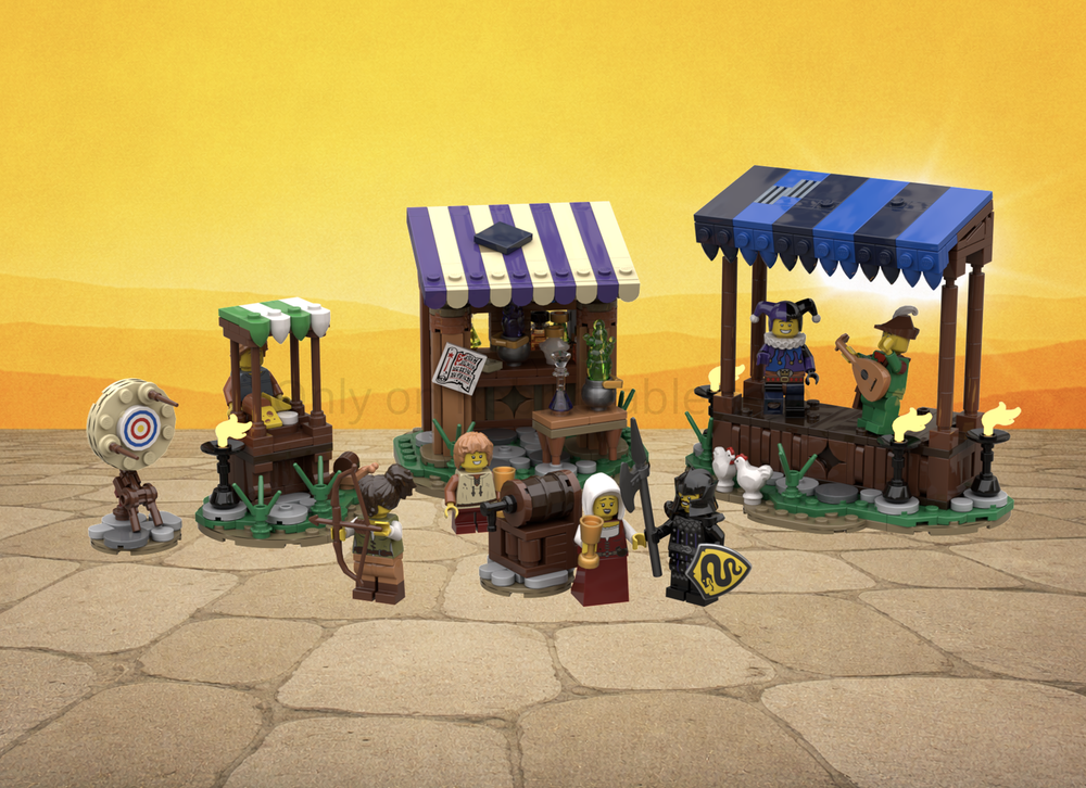 LEGO MOC-255867 The Medieval Market - medieval village series by