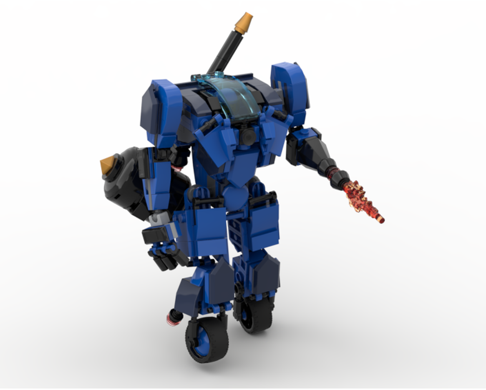 LEGO MOC-256083 Blue Wheelie Mech by Gnut_Brix | Rebrickable - Build ...