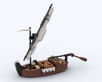 Medieval boat with latin sail