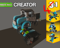 Monstertruck alternitive build on 3 in 1 robot