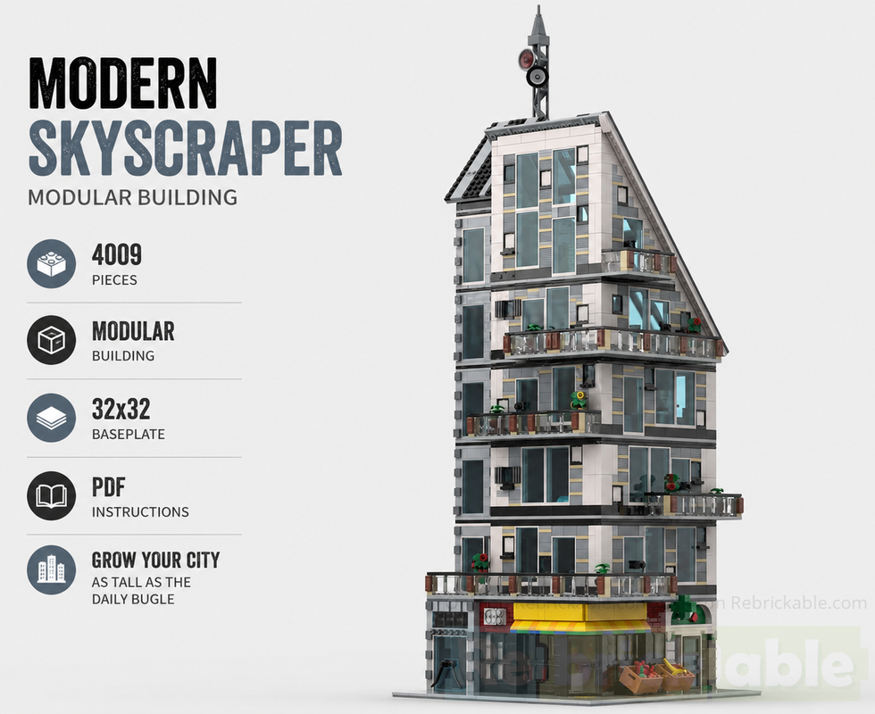 LEGO MOC-256575 Modern Skyscraper Modular – Luxury Apartment Tower by ...