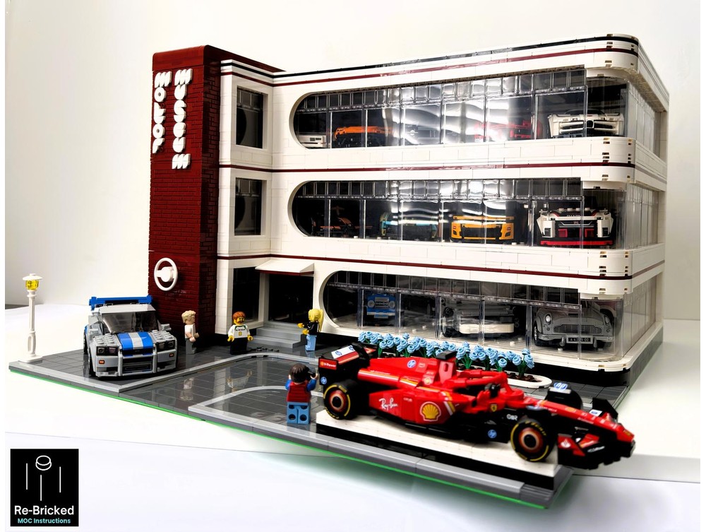 LEGO MOC-256799 Motor Museum expandable Modular Building for cars