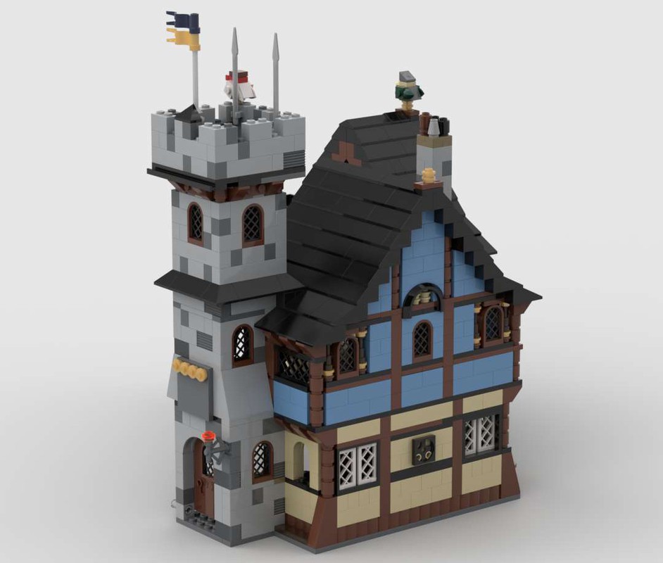 LEGO MOC 10193 Medieval House with Keep CathyVT | Rebrickable Build LEGO