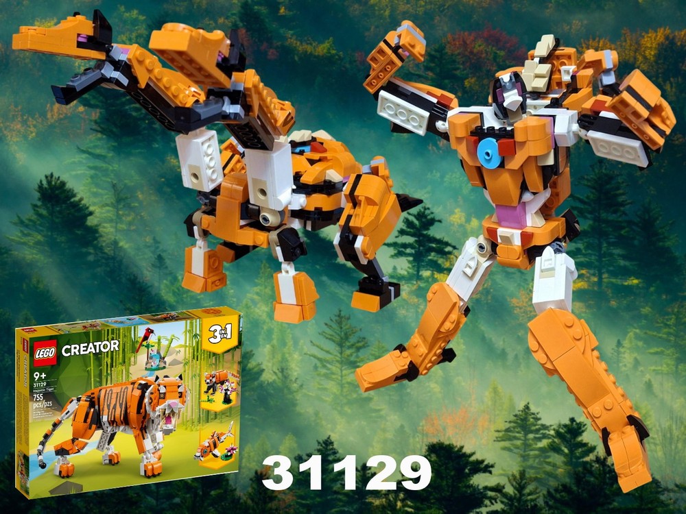 モントゥトゥユピー　 LEGO MOC-257216 31129 Transformer 2-headed dragon alternate build