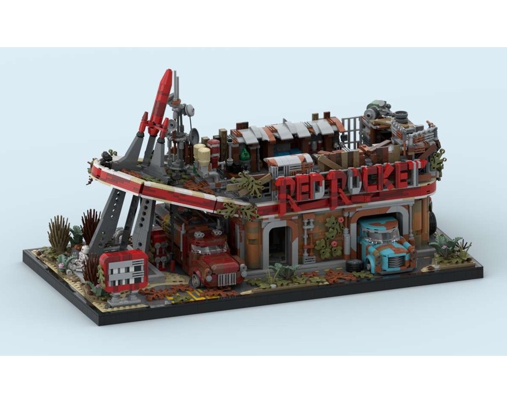 LEGO MOC-257248 Fallout Red Rocket Gas Station by Bricktopolis ...
