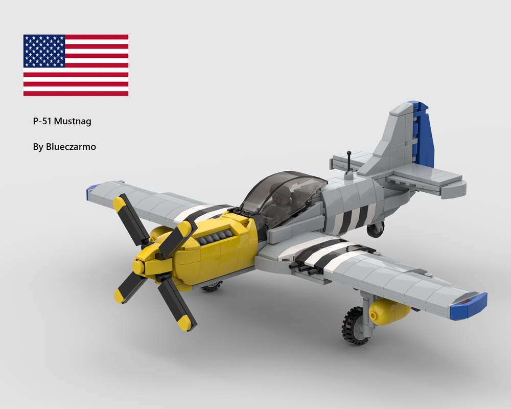 LEGO MOC-257527 P-51 Mustang - WW2 American Fighter Plane by Blueczarmo ...