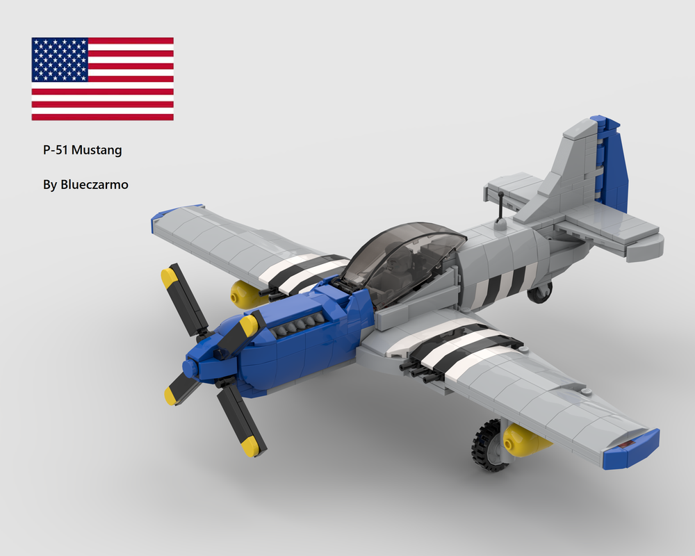 LEGO MOC-257532 P-51 Mustang - WW2 American Fighter Plane by Blueczarmo ...