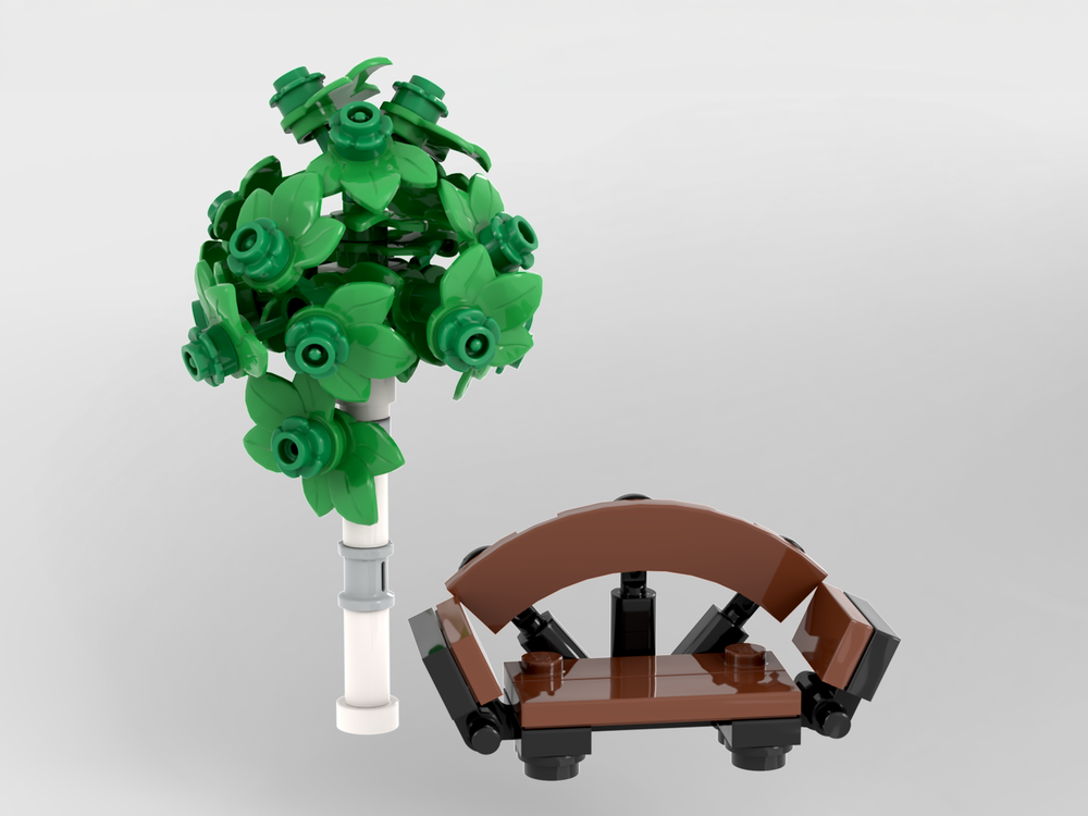 LEGO MOC-257632 Park Bench and Birch Tree by paulbonn_ | Rebrickable ...