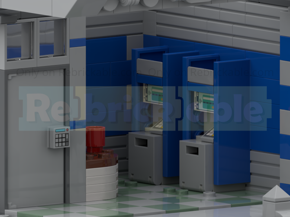 LEGO MOC-258130 Lego City Bank by WagglyWalnut | Rebrickable - Build ...