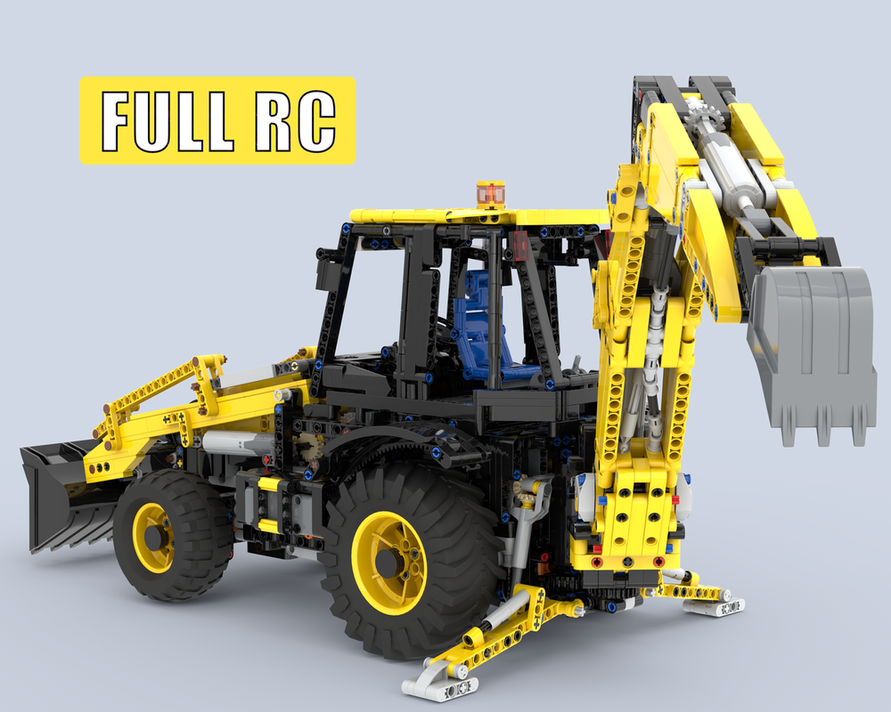 LEGO MOC-258300 Full RC Backhoe Loader – 2026 LEGO MOC by Flybum60
