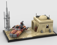 Obi Wan Hut with Luke landspeeder